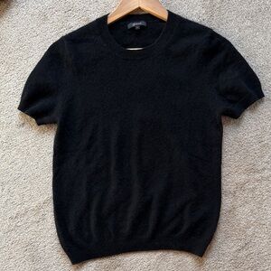 Quince Black Crewneck shortsleeved Sweater